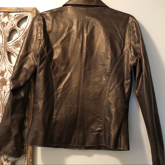 Bronze Leather Jacket - Picture 3 of 4